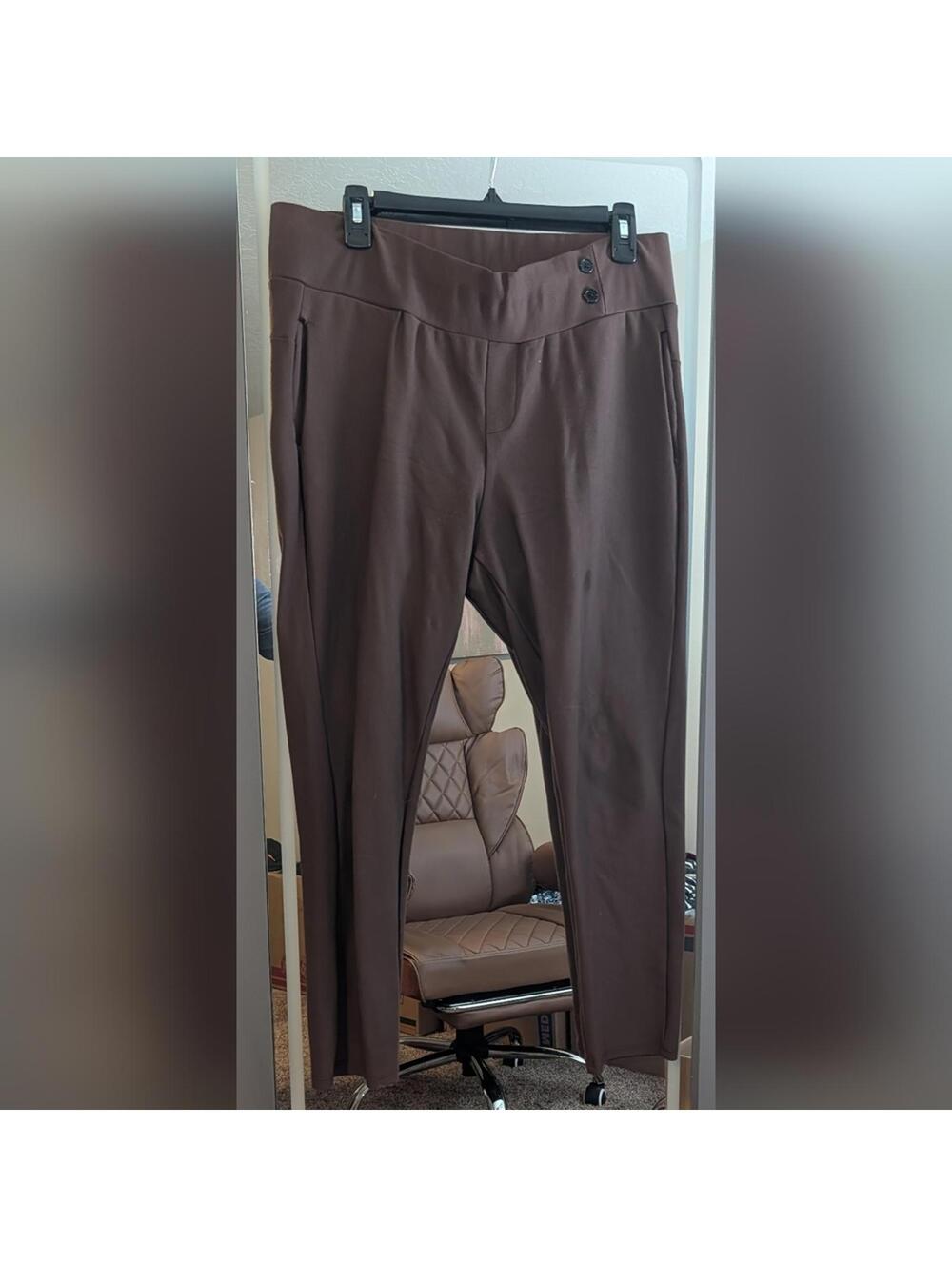 Brown Stretch Dress Pants